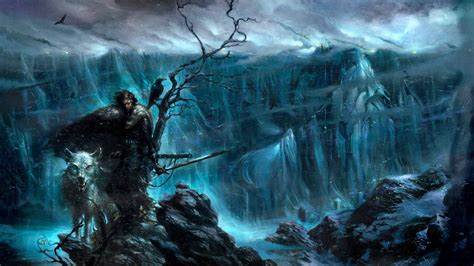 artwork, Direwolves, Fantasy, Art, Game, Of, Thrones, Jon, Snow, Nights, Watch, Snow, The, Wall ...