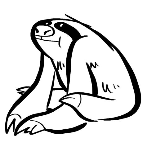 Sloth Face Coloring Pages