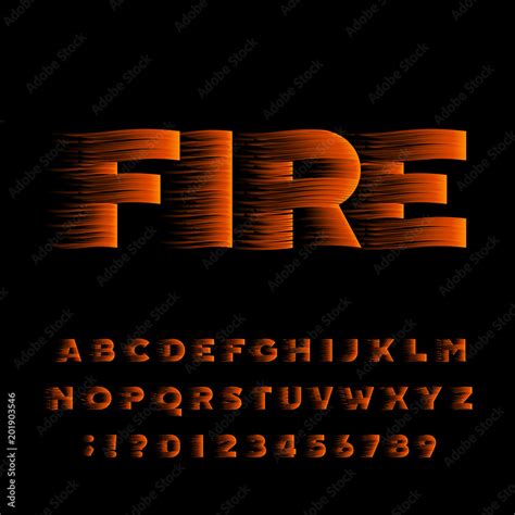 Flame Font Numbers