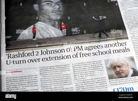 Marcus " 'Rashford 2 Johnson 0': PM agrees another U-turn over extension of free school meals ...