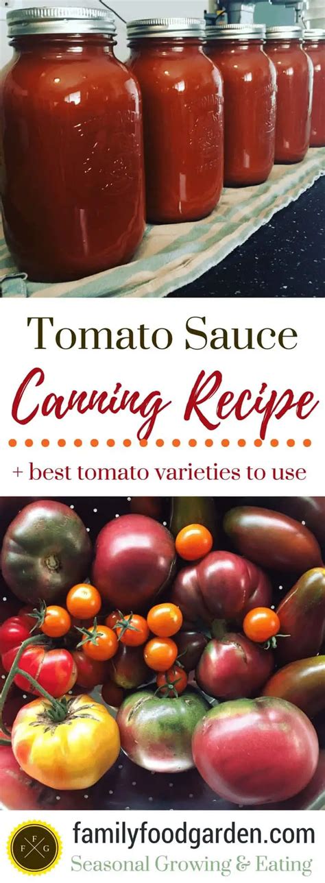 Canning Tomato Sauce Recipe for Preserving Tomatoes | Family Food Garden