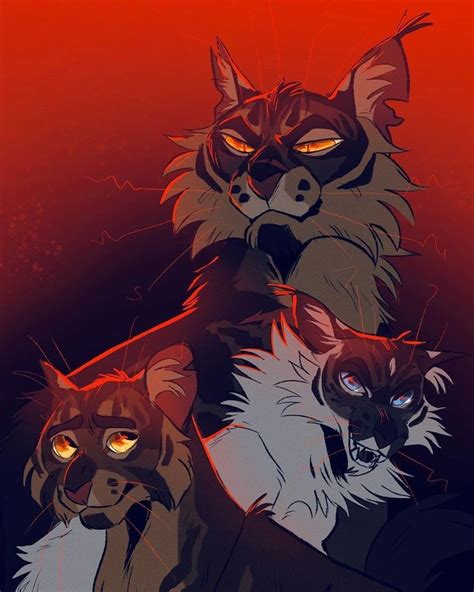 Tigerstar, Hawkfrost, Brambleclaw | Warrior cats art, Warrior cats series, Warrior cats fan art