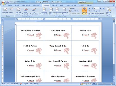 Cara Membuat Nama Undangan Surat Di Excel 2017 – Hongkoong