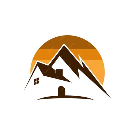 Premium Vector | Mountain resort hotel logo design inspiration