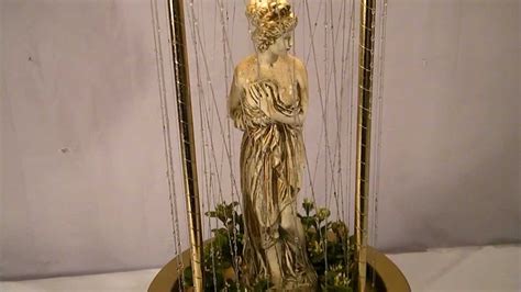 VINTAGE 70'S CREATORS INC LARGE IVORY GOLD DIANA GODDESS RAIN OIL SWAG LAMP - YouTube