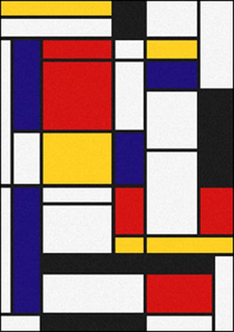 Abstract Mondrian Style Painting