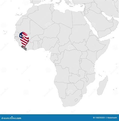 Location Map Republic of Liberia on Map Africa. 3d Liberia Flag Map Marker Location Pin. High ...