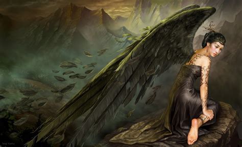 Wallpaper: Dark Angel - Concept art, Digital paintings, Fantasy ...