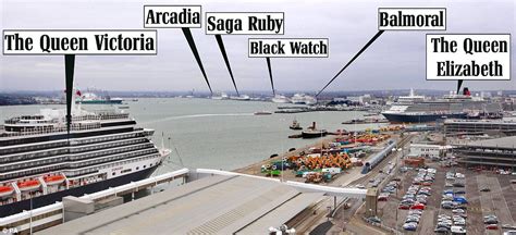 Six cruise ships docked in port of Southampton for first time in more than 50 years | Daily Mail ...