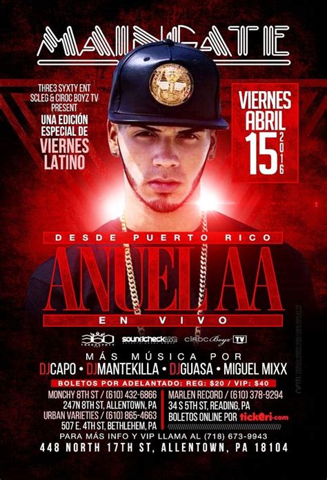 Anuel AA Live at Maingate CANCELED Tickets Boletos at MainGate Nightclub | Allentown ...