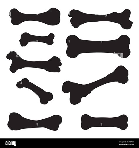 Dog bone silhouette set, Dog bone icon Stock Vector Image & Art - Alamy