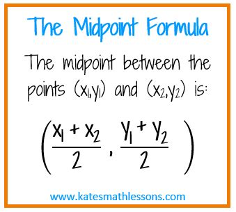 The Midpoint Formula - KATE'S MATH LESSONS