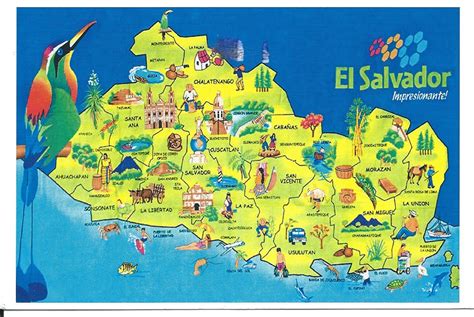 El Salvador Tourism Map