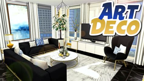 ART DECO APARTMENT 🌆 The Sims 4: Speed Build (With CC Links) - YouTube