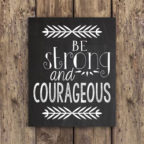 Be Strong and Courageous Strong Printable Courage Printable - Etsy