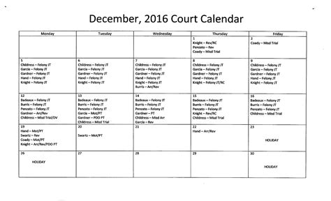 Criminal Court Calendar (Test) - District Attorney Warren Montgomery 22nd Judicial District ...