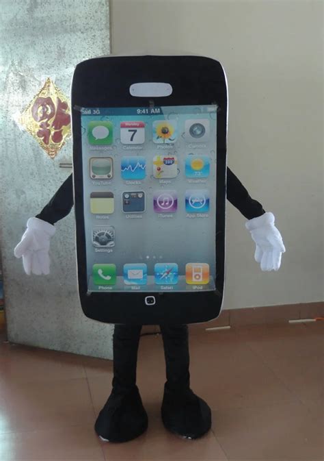 High Quality EVA Material New Black Phone mascot costume Mobile Mascot Costume Cellphone Mascot ...