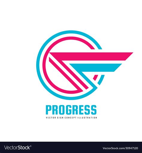 Progress - business logo template concept Vector Image