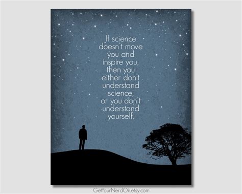 Science Art Poster Inspirational Quote Science Geek Gift | Etsy