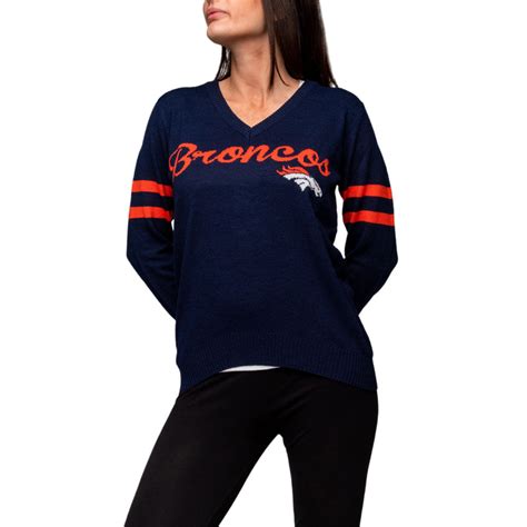 Denver Broncos Womens Vintage Stripe Sweater