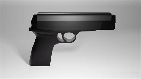 3D model realtime Low poly gun | CGTrader