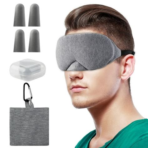 Kapmore Sleep Mask Cotton Sleep Eye Mask for Men Women 3D Grey ...