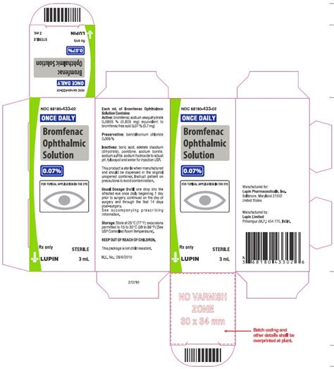 Bromfenac Ophthlamic Solution: Package Insert - Drugs.com