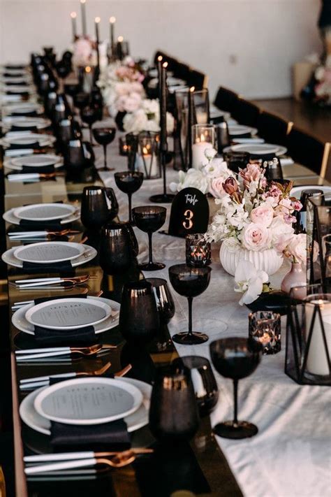 rose gold and black wedding theme - Katerine Mackenzie