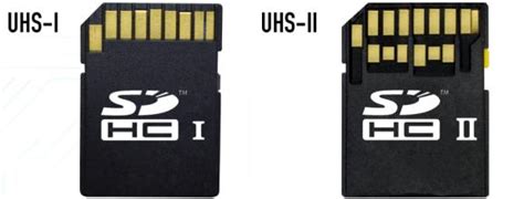 Difference between UHS-I and UHS-II cards