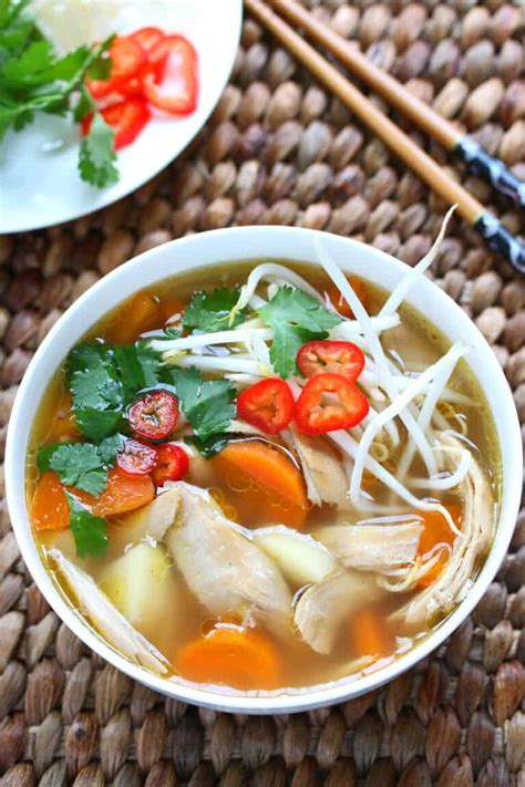 Asian Chicken Soup - The Daring Gourmet