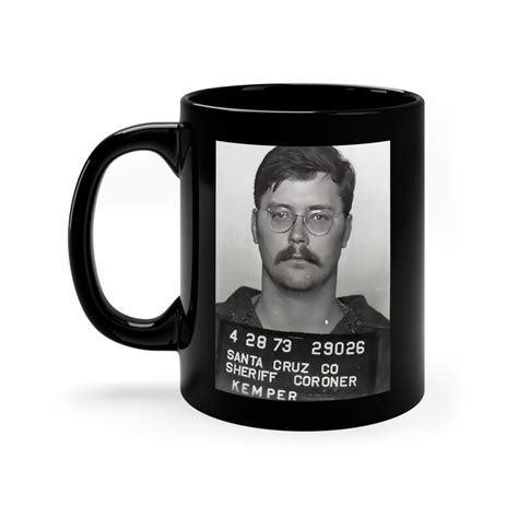Edmund Kemper Mugshot Black Ceramic Mug Serial Killer - Etsy