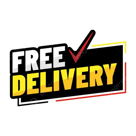 Free Delivery Label Vector, Label, Free, Delivery PNG and Vector with ...