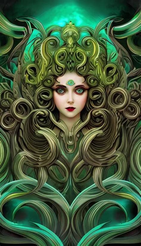 fractal medusa art deco