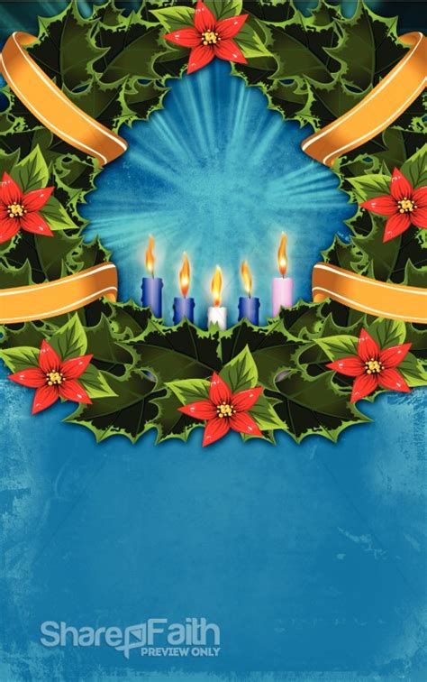 Advent Candles Bulletin Template | Christmas Bulletins