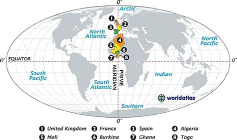 Prime Meridian On World Map