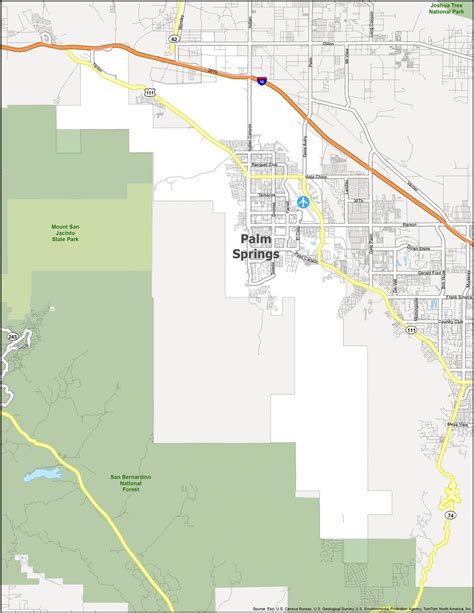 Palm Springs California Map - GIS Geography