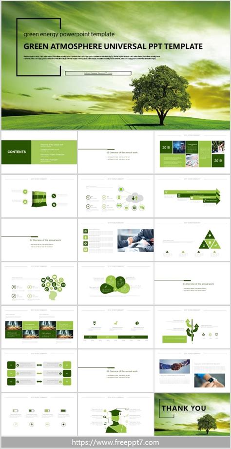 High-end green business PowerPoint Templates & Google Slides