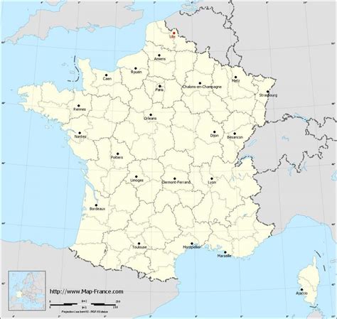 Lille france map - Lille city map (Hauts-de-France - France)