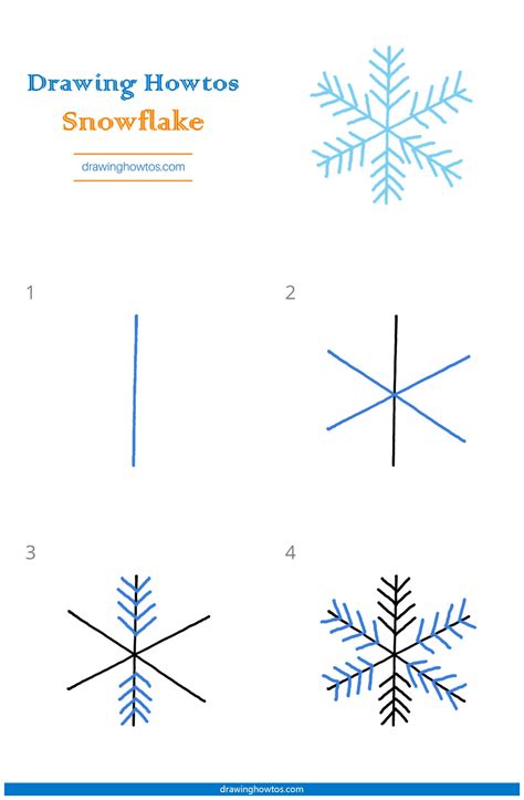 How to Draw a Snowflake - Step by Step Easy Drawing Guides - Drawing Howtos