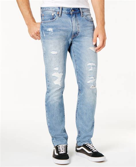 Levi's Men's 511tm Slim-fit Cropped Raw-hem Jeans in Blue for Men | Lyst