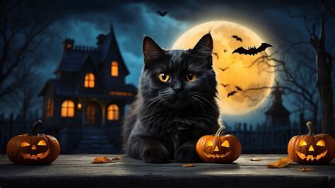 Halloween Black Cat Free Stock Photo - Public Domain Pictures