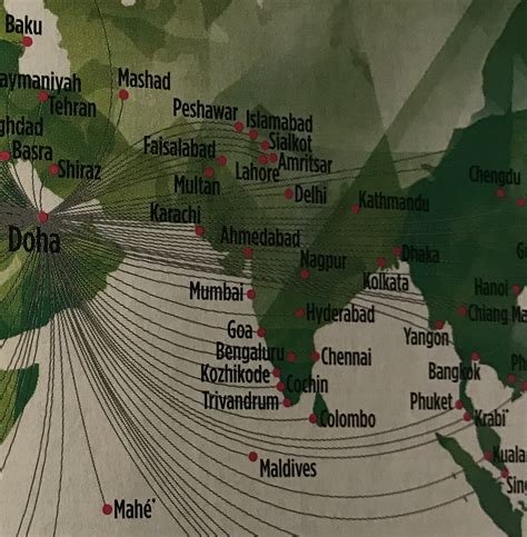 The Timetablist: Qatar Airways Route Network, November 2016: South Asia