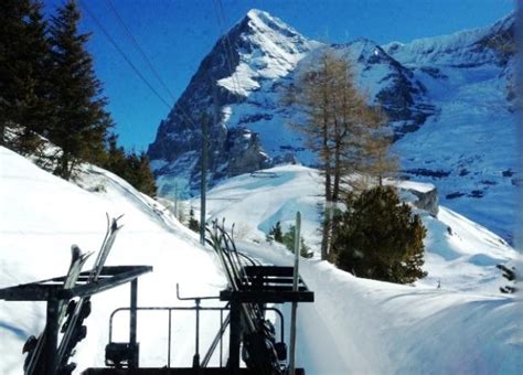 The Eiger from the Jungfrau train