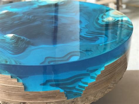 unique blue ocean abyss table | Resin art, Resin table, Diy resin art