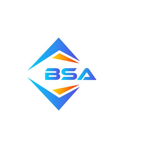 BSA abstract technology logo design on white background. BSA creative ...