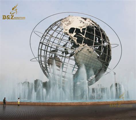 Custom Made Large Outdoor Public Globe Water Fountain DZM-1440 - D&Z art sculpture