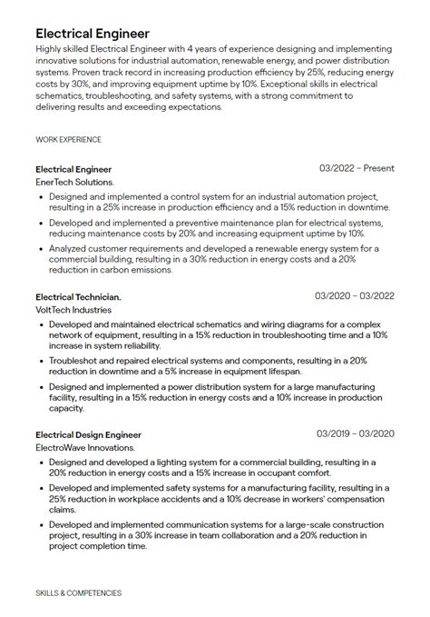 3+ Electrical Engineer Resume Examples [with Guidance]