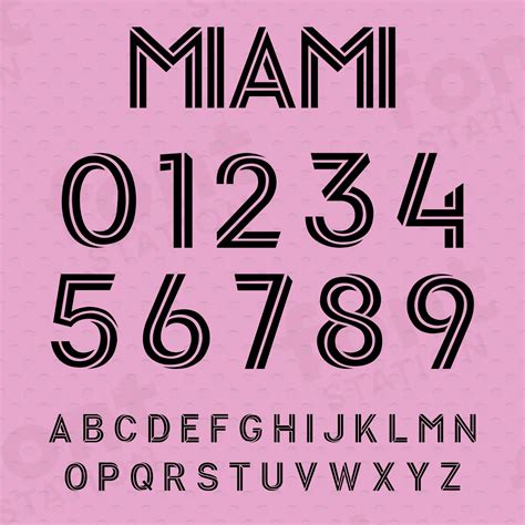 Inter Miami Soccer Font - Messi Jersey Font