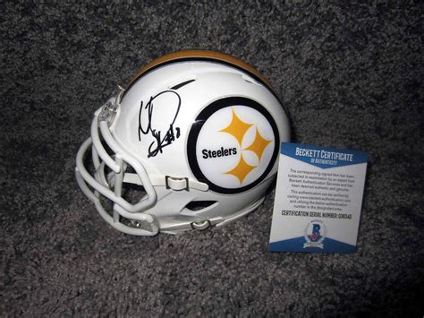 Amazon.com: Mason Rudolph Signed Mini Helmet - CUSTOM 1 1 w BAS COA ...