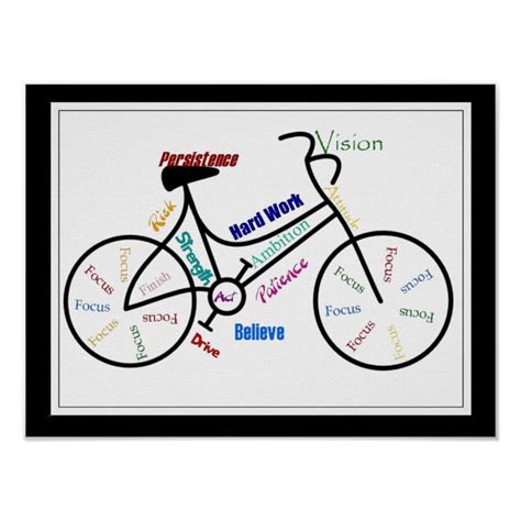 Bike, Bicycle, Cycle, Sport, Biking, Motivational Poster | Zazzle ...